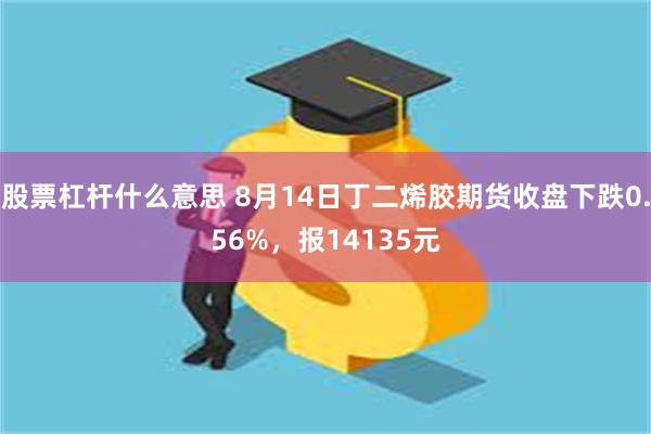 股票杠杆什么意思 8月14日丁二烯胶期货收盘下跌0.56%，报14135元